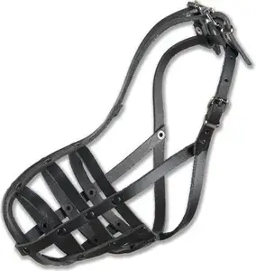 Leather Riveted Muzzle DINO for Large Spaniel (size 9)