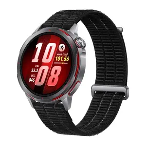 Viedpulkstenis HUAWEI GT Runner 2 — 1,32" (3,35 cm) AMOLED 466×466, titāna korpuss, GPS, melns fluoroelastomēra siksniņa