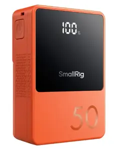 Compact SmallRig VB50 mini V camera/accessory battery, 3400 mAh, 14.54 V, 50 W, orange