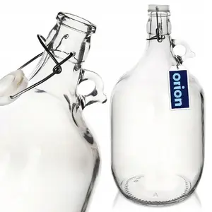 Glass Carafe Bottle ORION ORI_127720 5 L with Swing-Top Closure – Retro Vintage Design