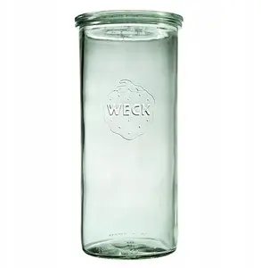 Glass cylindrical jar 1500 ml with lid, WECK WE-784-100P, pack of 6