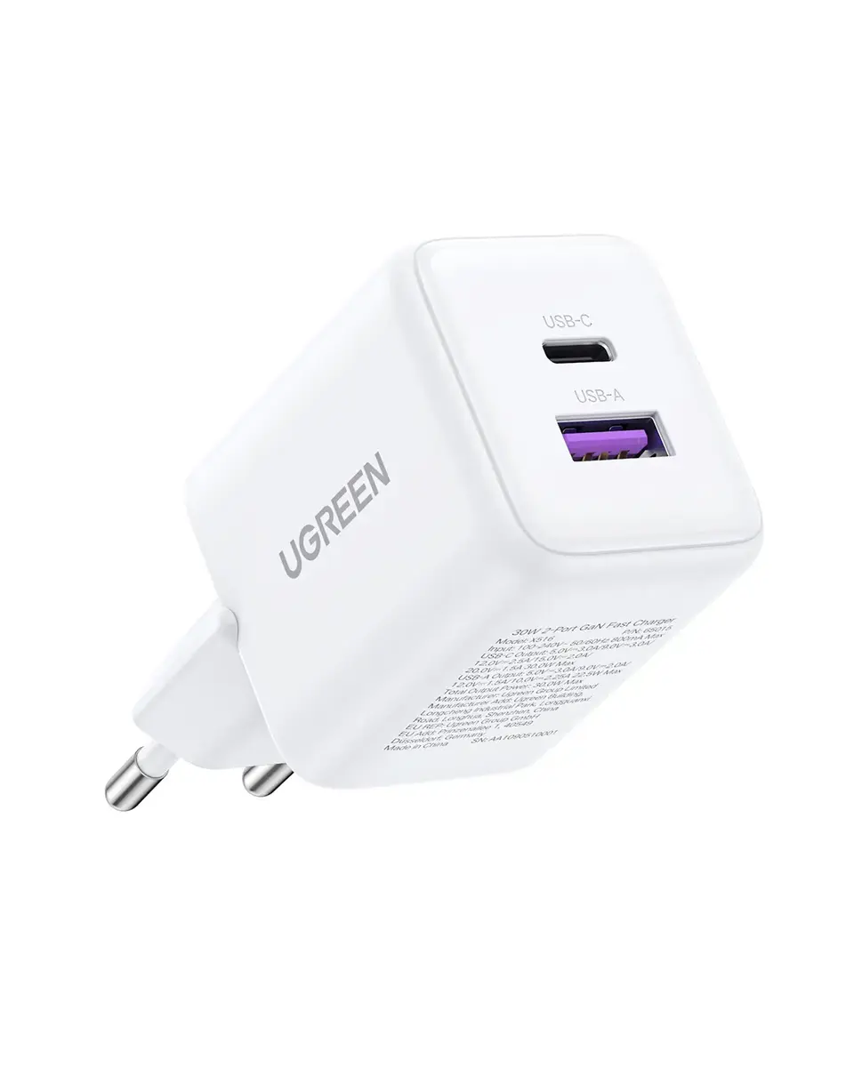 UGREEN 65015 tīkla lādētājs ar USB-A un USB-C Photo 3