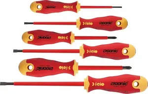 Набор отверток FELO Ergonic VDE изолированные 3,0/4,0/5,5 PH1/PH2 Z2 с намагничивателем