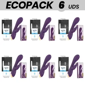 Rabbit vibrator, TREASURE Lauren — pack of 6 compatible with WatchMe wireless technology