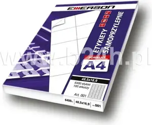 Label rolls EMERSON universal 100 x 30 mm white, 100 labels per roll