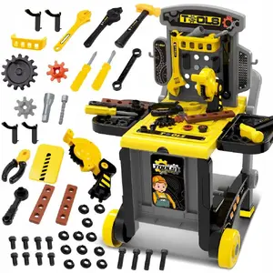 Tool set with gray-yellow work table/trolley, XXX_beta (Beta Tools) IT-A1104457B