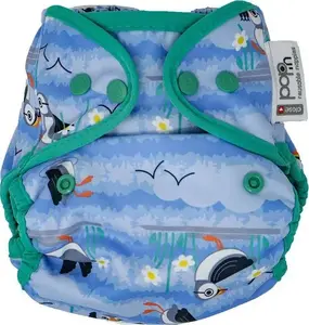Atkārtoti lietojama autiņbiksīte ar spiedpogām Close Caboo Blue Puffin 3–16 kg, 1 gb.