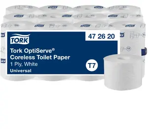 Tork T7 universal toilet paper 1-ply white (model 472620)