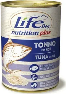 Suņu barība bundžā Life Pet Care LIFE DOG 400 g — tunzivis ar rīsiem (mitrā barība)