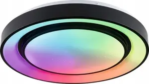 Griestu lampa Paulmann Panel Rainbow Dynamic 38,5W RGB Regulējama Balta/Melnā – 38,5 W, RGB, regulējama krāsu temperatūra