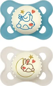 Pacifier MAM Original 2–6 months, orthodontic silicone nipple, size 2, boy planet design