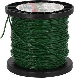 Режущая леска Dedra 2,4 мм × 90 м, скрученная квадратная форма, катушка