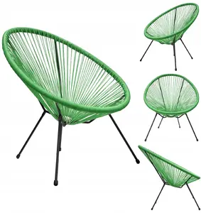 Outdoor Balcony/Terrace Chair Nuforma Acapulco-style woven armchair green