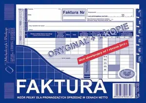 Invoice Book HERLITZ FAKTURA NETTO A5 (Full) O+2K — paper accounting ledger