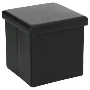 Pouffe/ottoman ATMOSPHERA 121266A — black seat, 380×375×380 mm
