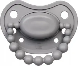 Knupītis Nuk Luu zīdaiņiem 3–6 mēn, Lovely Gray, silikona knupis