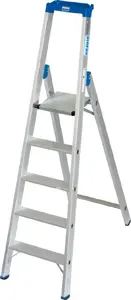 Folding ladder Krause Stabilo Aluminium, max height 180 cm, load capacity 150 kg, weight 7.3 kg