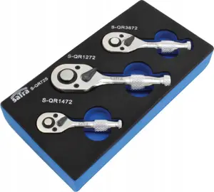 Набор трещоток Sourcing MINI RATTLES 3 шт — хвостовики 1/4", 3/8", 1/2"