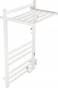 Elektriskā salokāma vannas dvieļu žāvētāja Thermoval HydroVert P12 500×900 mm ar temperatūras sensoru un taimeri, 235 W (balta)