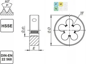 Tap (threading tool) FANAR NARZYNKA M10×1.25 DIN 22568 HSSE INOX (6g)