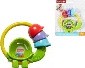 Grabulis bruņurupucis fisher price ZA3620 — roku rotaļlieta zīdainim, sensorāla grabulīte