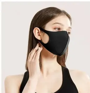 Reusable two-layer textile face mask Mocco — Black