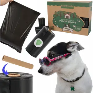Пакеты для собачьих отходов No name dog-2, 360 шт (24 рулона), чёрные