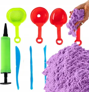 Kinetic Sand with Molds 3 kg — LEANToys, purple
