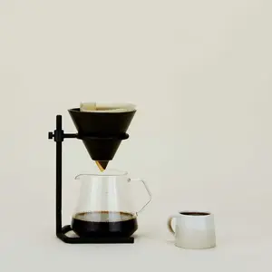 Pour-over Coffee Server Set Kinto Slow Coffee Style 4 cups — Black