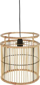 Подвесной светильник H&S Decoration бамбуковый BOHO бежевый E27, потолочный, модель 443171