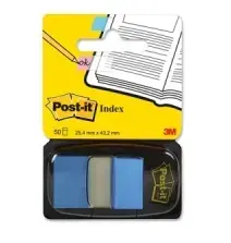 Blank Tab Index Post-It 680-23 Polyester Blue — 25.4 × 43.2 mm, 50 pcs