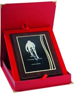 Victoria Sport engraved plastic diploma plaque with metal plate and case HG42+ETUI