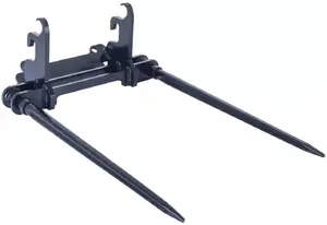 Scheppach transport and loading bale fork for mini loader MKL730 — attachment for handling round and square bales