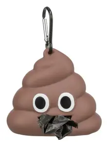 Dog/Cat waste bag dispenser Trixie TRIXIE 22859 — plastic housing, brown, fits 15 bags, 50×80 mm