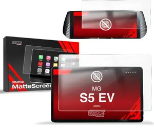 CarDisplay Protection film GrizzGlass for MG S5 EV 12.8" (2025) — matte, 2-in-1 kit
