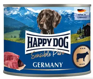 Suņu barība konservēta Happy Dog Sensible Pure Germany liellops pieaugušajiem 200 g, bez sojas