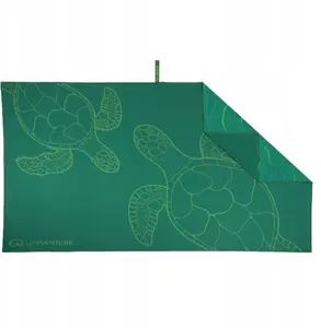 Towel LIFEVENTURE SoftFibre Trek Towel Turtle Giant — compact microfiber travel towel, quick-dry