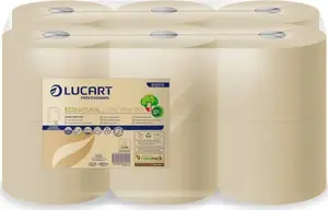 Tualetes papīrs jumbo, centrālā padeve, 2 sl. , 180 m, Fiberpack celuloze — Karen Lucart EcoNatural L-ONE Mini (12 ruļļi)