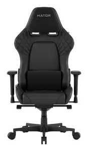 Universāls spēļu krēsls Mesh HATOR Darkside 2 PRO black — polsterēta sēdvieta, platums 700 mm, augstums 126–136 cm, max svars 120 kg