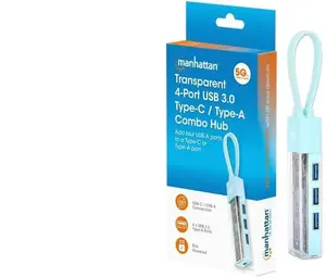 USB-хаб MANHATTAN 4-портовый 3.2 Gen1 Type-A/C → 4× USB-A 3.0 (181020)