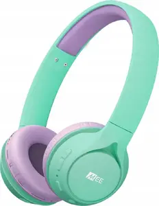 Pār ausīm austiņas MEE audio KidJamz KJ45BT bezvadu/vadu ar skaļuma ierobežotāju un CPC sertifikātu — zilas