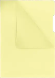 Plastic protective cover Donau L-type, PP, A4, 180 µm, transparent yellow