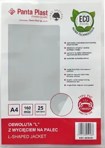 Plastic Sleeve Panta Plast Obwoluta L PVC (25 pcs) – transparent document cover, A4 fit