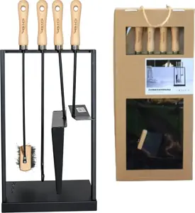 Fireplace tool set BIG model BIG-ZK — shovel for ash, poker, brush, scraper