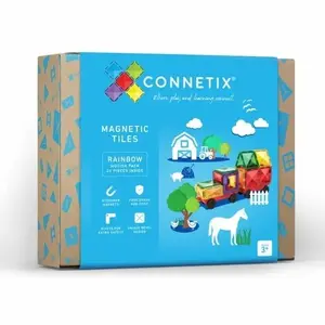 Магнитный конструктор TEKA Rainbow Motion Pack 24 детали — транспорт, для 3+ лет
