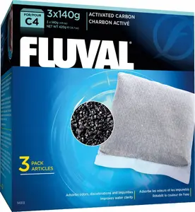 Угольный картридж для фильтра Fluval C4, 3 x 140 г – Fluval FV-0133