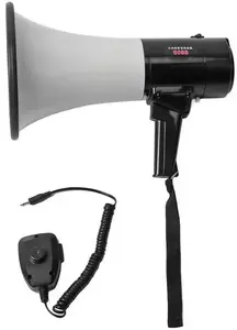 Megaphone Nedis MEPH250WT 1500 m range, 120 dB, recording, black/white (damaged packaging)