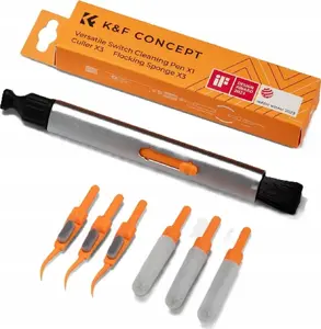 Cleaning brush set Cameron Sino SB8573 — optical cleaning pen with 8 interchangeable tips, sponge and brush