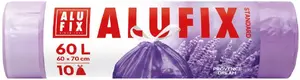 Trash bags Alufix lavender HDPE 60 L, 10 pcs, purple