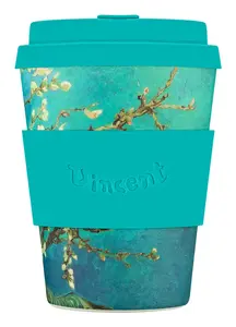 Krūze Ecoffee Cup 812033, viena 0,35 l, krāsas: turkīza, balta, zaļa, brūna